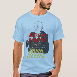 コーヒ保ー・コーヒーを飲む Tシャツ