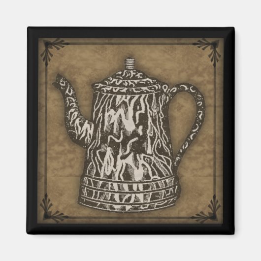 コーヒ初期のーポット磁石。 マグネット (正面)