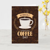 コーヒ国際的ーの日+ カード (黄色い花)