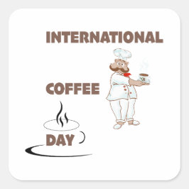 コーヒ国際的ーの日 スクエアシール