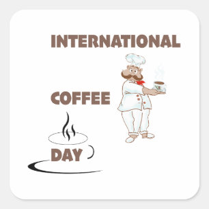 コーヒ国際的ーの日 スクエアシール