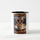 コーヒ国際的ーの日 ツートーンマグカップ (中央)