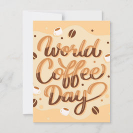 コーヒ国際的ーの日 ポストカード