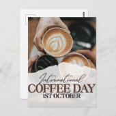 コーヒ国際的ーの日+ ポストカード (正面/裏面)