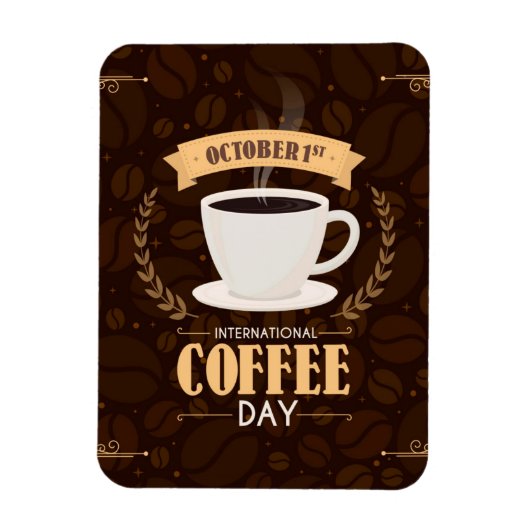 コーヒ国際的ーの日+ マグネット (縦)