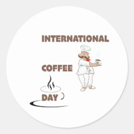 コーヒ国際的ーの日 ラウンドシール