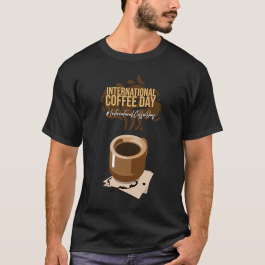 コーヒ国際的ーの日 Tシャツ (正面)
