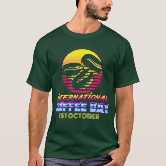 コーヒ国際的ー・デイ・プレミアム Tシャツ (正面)