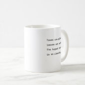 コーヒ威厳があるーのマグカップタイポグラフィの詩的な黄金の木 コーヒーマグカップ (正面右)