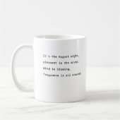 コーヒ威厳があるーのマグカップタイポグラフィ詩的な楽しい音 コーヒーマグカップ (左)