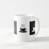 コーヒ市松模様にーマグ コーヒーマグカップ (正面右)