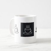 コーヒ市松模様にーマグ コーヒーマグカップ (正面左)