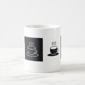 コーヒ市松模様にーマグ コーヒーマグカップ (中央)