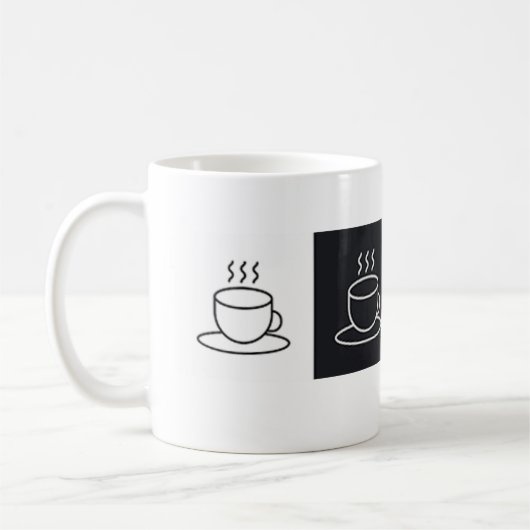 コーヒ市松模様にーマグ コーヒーマグカップ (左)