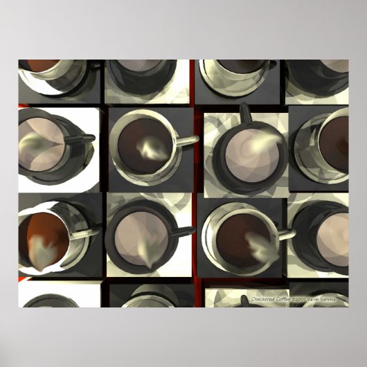 コーヒ市松模様にー ポスター (正面)