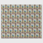 コーヒ忘れーカップに入ったMe-Not Bunch ラッピングペーパー (フラット)