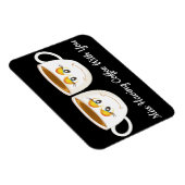 コーヒ恋しく思ーカップで黒とコーヒーを持つ マグネット (右側)