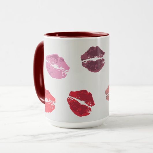 コーヒ恋しく思ー/ティーマグカップのキス マグカップ (正面左)