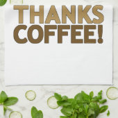 コーヒ感謝していー キッチンタオル (折り畳み)