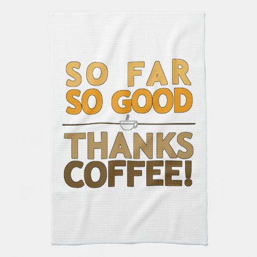 コーヒ感謝していー キッチンタオル (縦)
