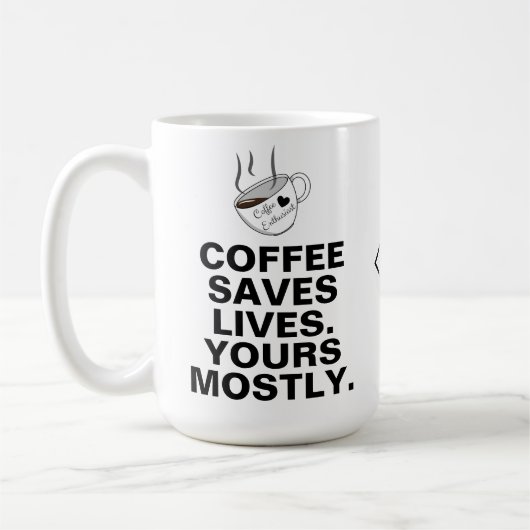 コーヒ救ーは主に自分の生活：コーヒー好き コーヒーマグカップ (左)