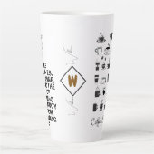 コーヒ救ーライフミーム | カスタムおもしろい引用文 カフェラテマグ (正面)