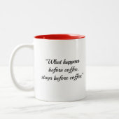 「コーヒ救ーライフ頼 – 私の家族」 DIVA ツートーンマグカップ (左)