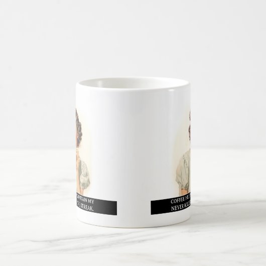コーヒ救済ーミーおもしろいレトロ50sことわざ コーヒーマグカップ (中央)