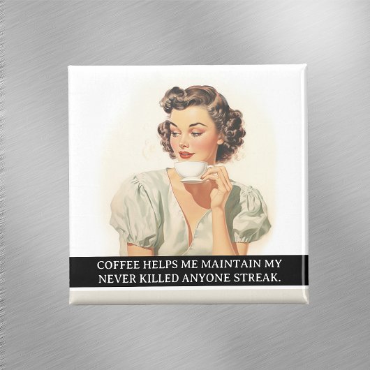 コーヒ救済ーミーおもしろいレトロ50sことわざ マグネット