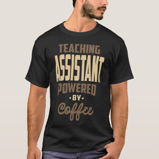 コーヒ教えーを使ったアシスタント Tシャツ (正面)