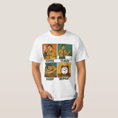 コーヒ教えースリープリピート Tシャツ (正面フル)