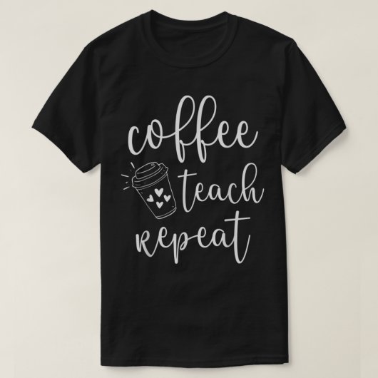 コーヒ教えーリピートかわいい衣装先生コーヒーロ Tシャツ (デザイン正面)