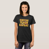 コーヒ教えーリピートレトロ先生1 Tシャツ (正面フル)