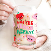 コーヒ教えーリピート先生リンゴ ガラス缶