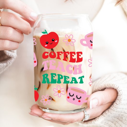 コーヒ教えーリピート先生リンゴ ガラス缶