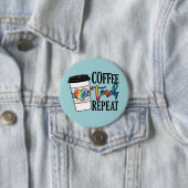 コーヒ教えーリピート – おもしろい先生ライフ 缶バッジ (インサイチュ)