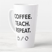 コーヒ教えーリピート – ミニマル先生 カフェラテマグ (左アングル)