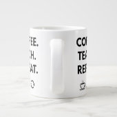 コーヒ教えーリピート – ミニマル先生 ジャンボコーヒーマグカップ (裏面)
