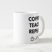 コーヒ教えーリピート – ミニマル先生 ジャンボコーヒーマグカップ (正面右)