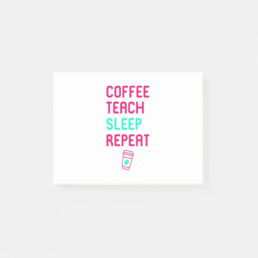 コーヒ教えー睡眠反復数学先生 ポストイット (正面)