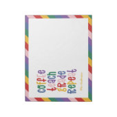 コーヒ教えー、グレード、リピートタイポグラフィ先生ラ ノートパッド (回転)