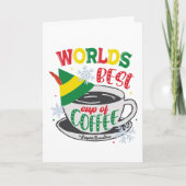 コーヒ最高のースのカップのクリスマス© GraphicLoveShop カード (正面)