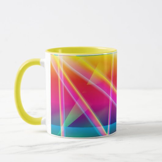 コーヒ最高のーマグ – NEON LIGHTSデザイナーマグ マグカップ (左)