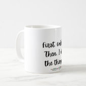 コーヒ最高のー引用文マグカップ コーヒーマグカップ (正面左)