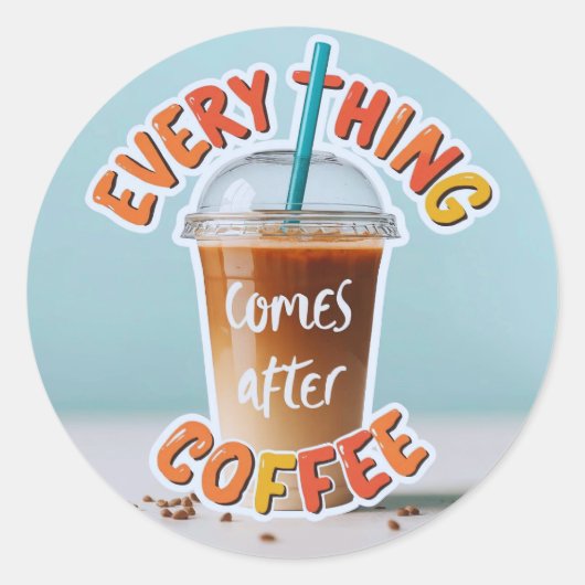 コーヒ来ーの後 ラウンドシール (正面)