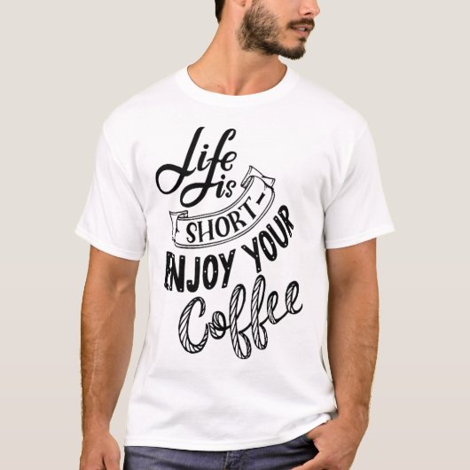 コーヒ楽しむー1 Tシャツ (正面)