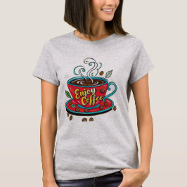 コーヒ楽しむー Tシャツ