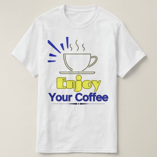コーヒ楽しむーTシャツ Tシャツ (デザイン正面)