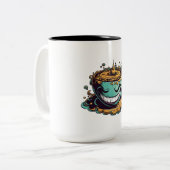 コーヒ熱狂するーマグ ツートーンマグカップ (正面左)