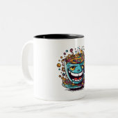 コーヒ熱狂するーマグ ツートーンマグカップ (正面左)